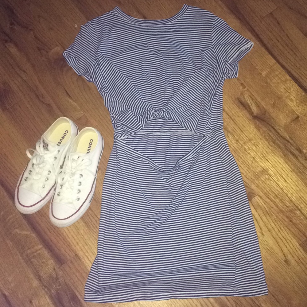 NWOT Blue and White Simple Dress